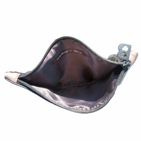 🐰Betty Boop x Ipsy Makeup Bag Cosmetic Pouch Pearlized Peach Sequin - Picture 3 of 4